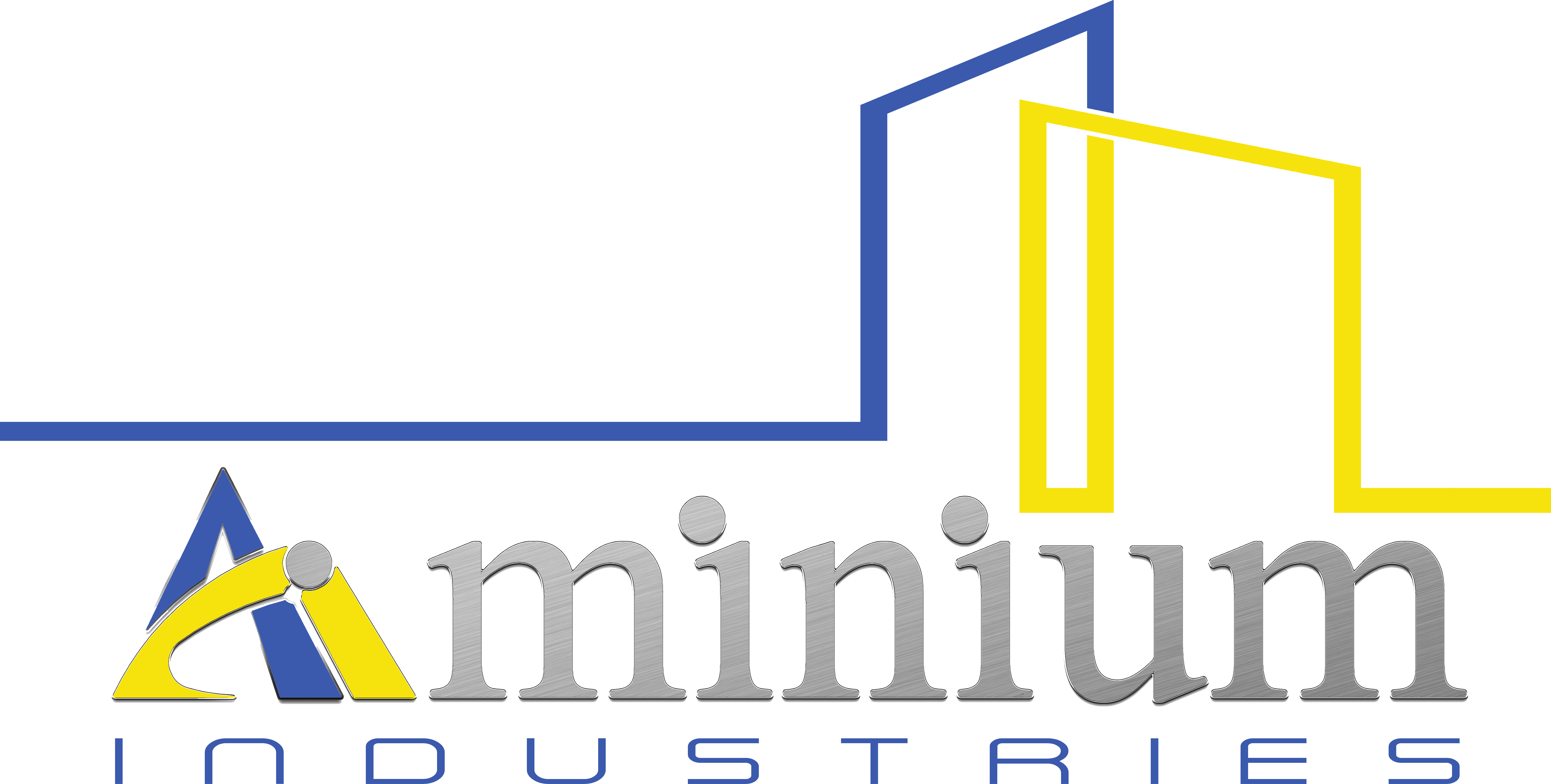 לוגו אלומיניום אלומיניום וזכוכית